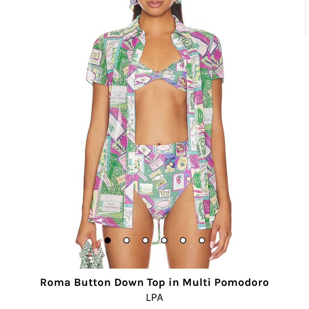 LPA Roma Button Down in Multi Pomodoro